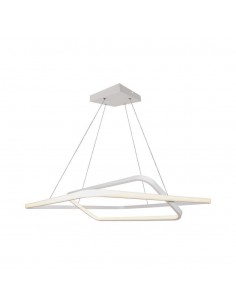 14989-Lampadario LED a Sospensione con  Rettangoli  in Metallo Colore Bianco   Triac Dimmerabile-1