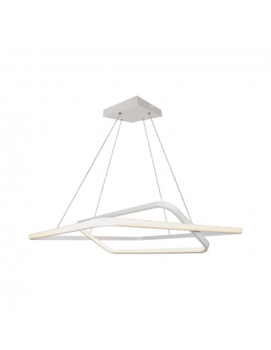 14989-Lampadario LED a Sospensione con  Rettangoli  in Metallo Colore Bianco   Triac Dimmerabile-1