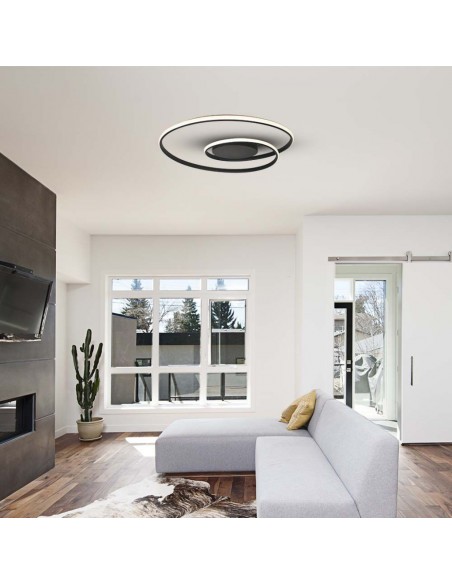 14990-Plafoniera LED  con Montaggio a Plafone TRIAC Dimmerabile Corpo Nero  -3