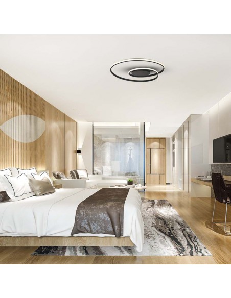 14990-Plafoniera LED  con Montaggio a Plafone TRIAC Dimmerabile Corpo Nero  -4