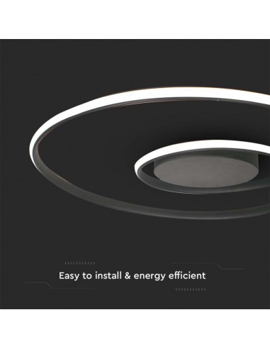 14990-Plafoniera LED  con Montaggio a Plafone TRIAC Dimmerabile Corpo Nero  -6