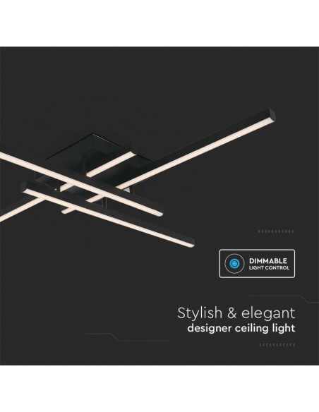 14994-Lampadario LED dal Design Moderno  Colore Nero  -7