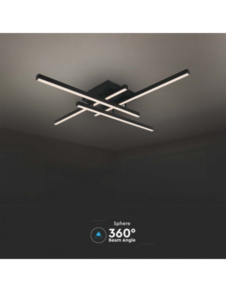 Lampadario LED dal Design Moderno 38W Nero 850*850*150mm 3000K