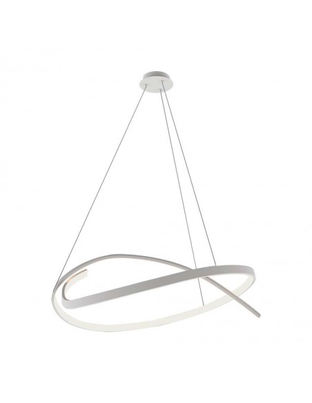 14996-Lampadario LED a Sospensione Circolare  in Metallo Colore Bianco xcm  Triac Dimmerabile-1