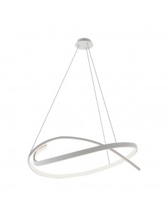 14997-Lampadario LED a Sospensione Circolare  in Metallo Colore Bianco xcm  Triac Dimmerabile-1