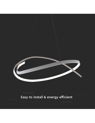 14997-Lampadario LED a Sospensione Circolare  in Metallo Colore Bianco xcm  Triac Dimmerabile-6