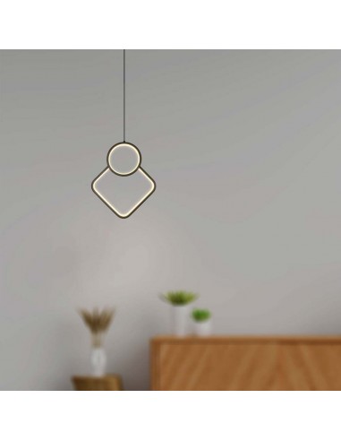 14998-Lampadario LED a Sospensione  dal Design Moderno xcm Colore Nero -4