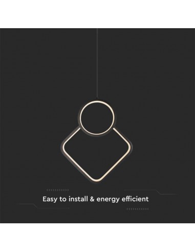 14998-Lampadario LED a Sospensione  dal Design Moderno xcm Colore Nero -6