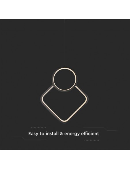 14998-Lampadario LED a Sospensione  dal Design Moderno xcm Colore Nero -6