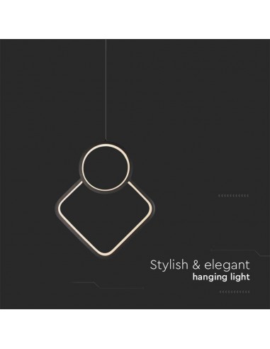 14998-Lampadario LED a Sospensione  dal Design Moderno xcm Colore Nero -7