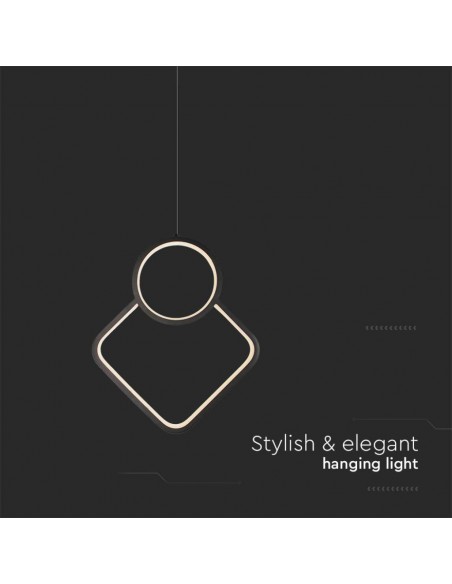 14998-Lampadario LED a Sospensione  dal Design Moderno xcm Colore Nero -7