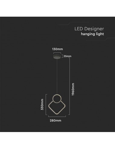 14999-Lampadario LED a Sospensione  dal Design Moderno xmm Regolabile Colore Nero -2