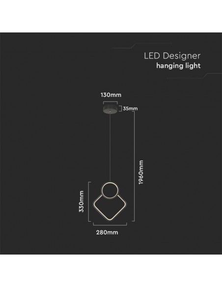 14999-Lampadario LED a Sospensione  dal Design Moderno xmm Regolabile Colore Nero -2