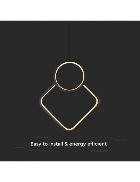 14999-Lampadario LED a Sospensione  dal Design Moderno xmm Regolabile Colore Nero -6