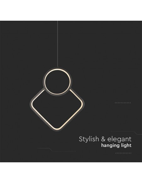 14999-Lampadario LED a Sospensione  dal Design Moderno xmm Regolabile Colore Nero -7