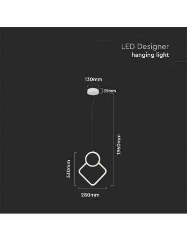 15000-Lampadario LED a Sospensione  dal Design Moderno xmm Regolabile Colore Bianco -2