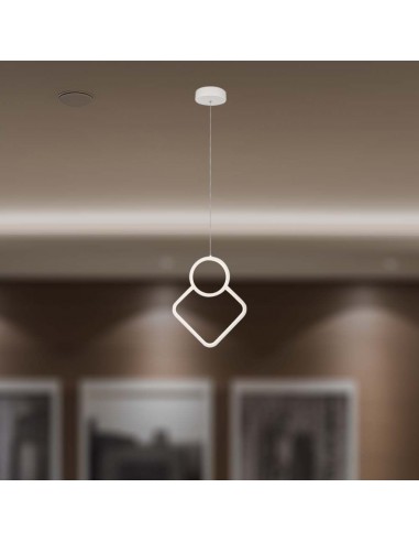 15000-Lampadario LED a Sospensione  dal Design Moderno xmm Regolabile Colore Bianco -3