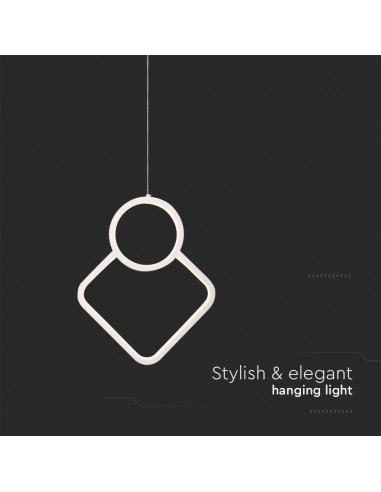 15000-Lampadario LED a Sospensione  dal Design Moderno xmm Regolabile Colore Bianco -7