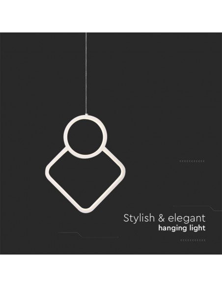 15000-Lampadario LED a Sospensione  dal Design Moderno xmm Regolabile Colore Bianco -7