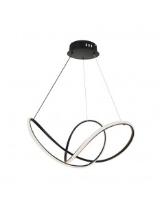 15340-Lampadario LED a Sospensione  in Metallo Colore Nero xcm Dimmerabile -1