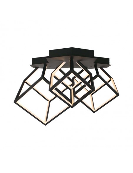 15342-Lampadario LED a  Cubi  con Montaggio a Plafone Colore Nero -1