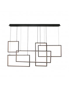 15344-Lampadario LED a Sospensione   dal Design Moderno Colore Nero Dimmerabile -1