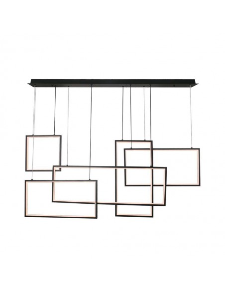 15344-Lampadario LED a Sospensione   dal Design Moderno Colore Nero Dimmerabile -1