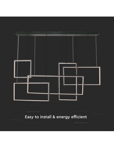 15344-Lampadario LED a Sospensione   dal Design Moderno Colore Nero Dimmerabile -5