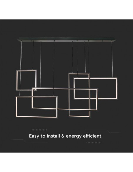 15344-Lampadario LED a Sospensione   dal Design Moderno Colore Nero Dimmerabile -5