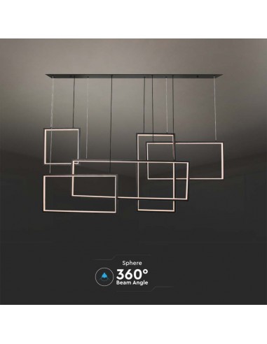 15344-Lampadario LED a Sospensione   dal Design Moderno Colore Nero Dimmerabile -7