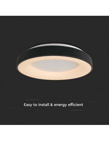 15346-Lampadario LED con Montaggio a Plafone  Dimmerabile TRIAC d mm h mm Colore Nero -6