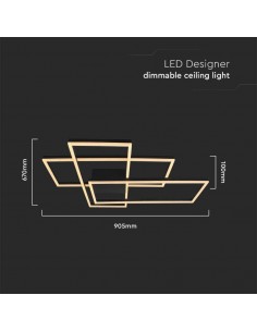 15347-Lampadario LED   dal Design Moderno Colore Nero Dimmerabile -1 2