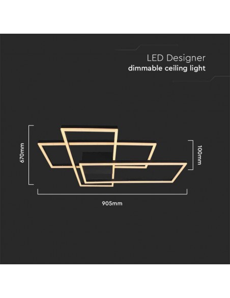 15347-Lampadario LED   dal Design Moderno Colore Nero Dimmerabile -2