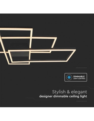 15347-Lampadario LED   dal Design Moderno Colore Nero Dimmerabile -7