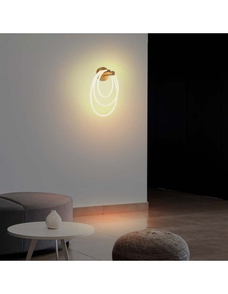 15348-Lampada LED da Muro   in Metallo e Silicone Colore Oro -5