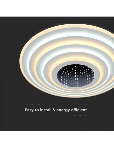 15359-Lampadario LED con Telecomando Montaggio a Plafone  d xmm Dimmerabile CCT -6