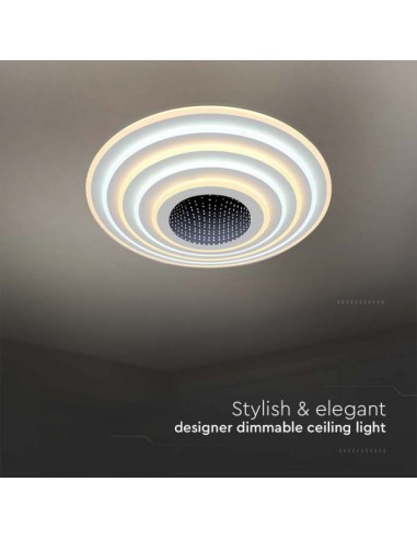 15359-Lampadario LED con Telecomando Montaggio a Plafone  d xmm Dimmerabile CCT -7