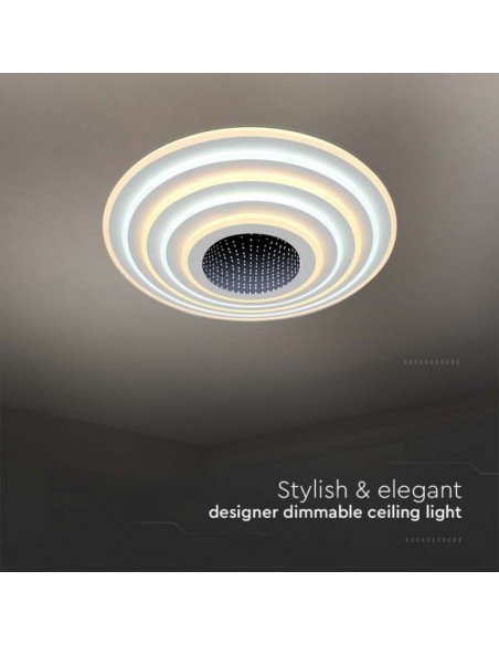 15359-Lampadario LED con Telecomando Montaggio a Plafone  d xmm Dimmerabile CCT -7