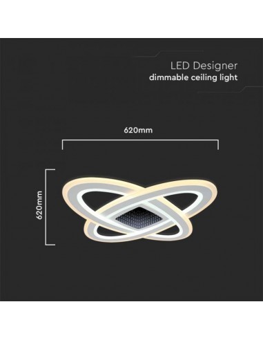 15360-Lampadario LED con Telecomando Montaggio a Plafone  d  Dimmerabile CCT -2