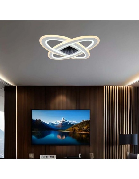 15360-Lampadario LED con Telecomando Montaggio a Plafone  d  Dimmerabile CCT -3