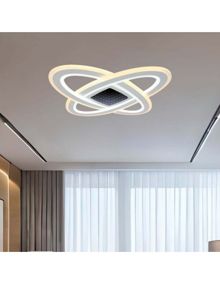 15360-Lampadario LED con Telecomando Montaggio a Plafone  d  Dimmerabile CCT -4