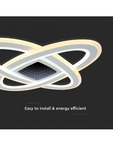 15360-Lampadario LED con Telecomando Montaggio a Plafone  d  Dimmerabile CCT -6