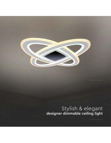 15360-Lampadario LED con Telecomando Montaggio a Plafone  d  Dimmerabile CCT -7