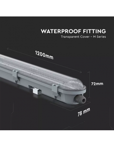 20200-Plafoniera LED Chip Samsung Impermeabile  LM/W M-Series cm Copertura Trasparente  -2