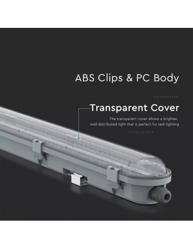 20200-Plafoniera LED Chip Samsung Impermeabile  LM/W M-Series cm Copertura Trasparente  -5