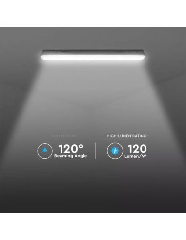 20200-Plafoniera LED Chip Samsung Impermeabile  LM/W M-Series cm Copertura Trasparente  -7