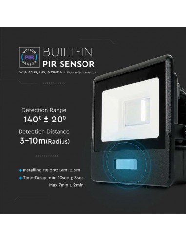 Faro LED Chip Samsung 10W con Sensore...