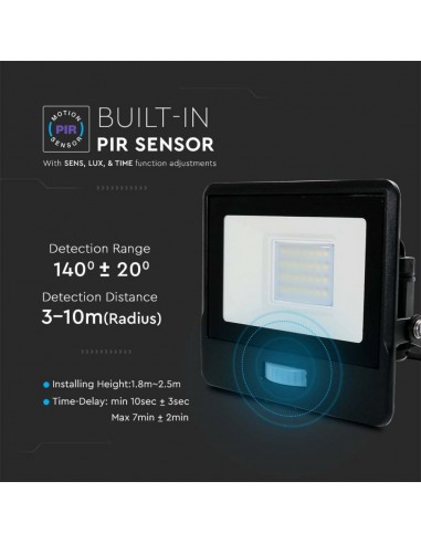 Faro LED Chip Samsung 20W con Sensore...