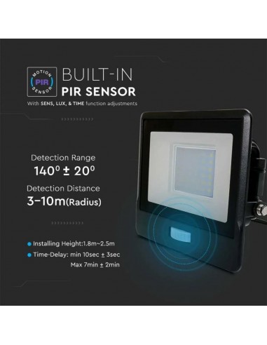 Faro LED Chip Samsung 30W con Sensore...