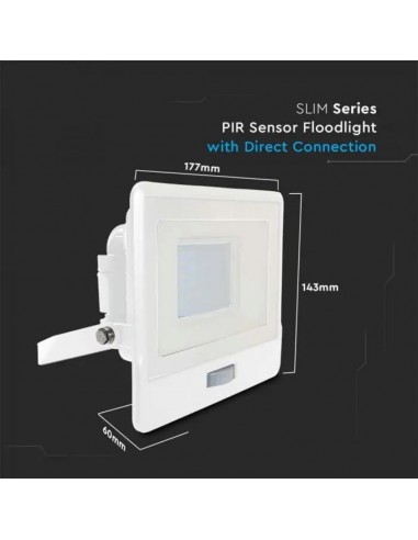 20276-Faro LED Chip Samsung  con Sensore PIR Colore Bianco  -3